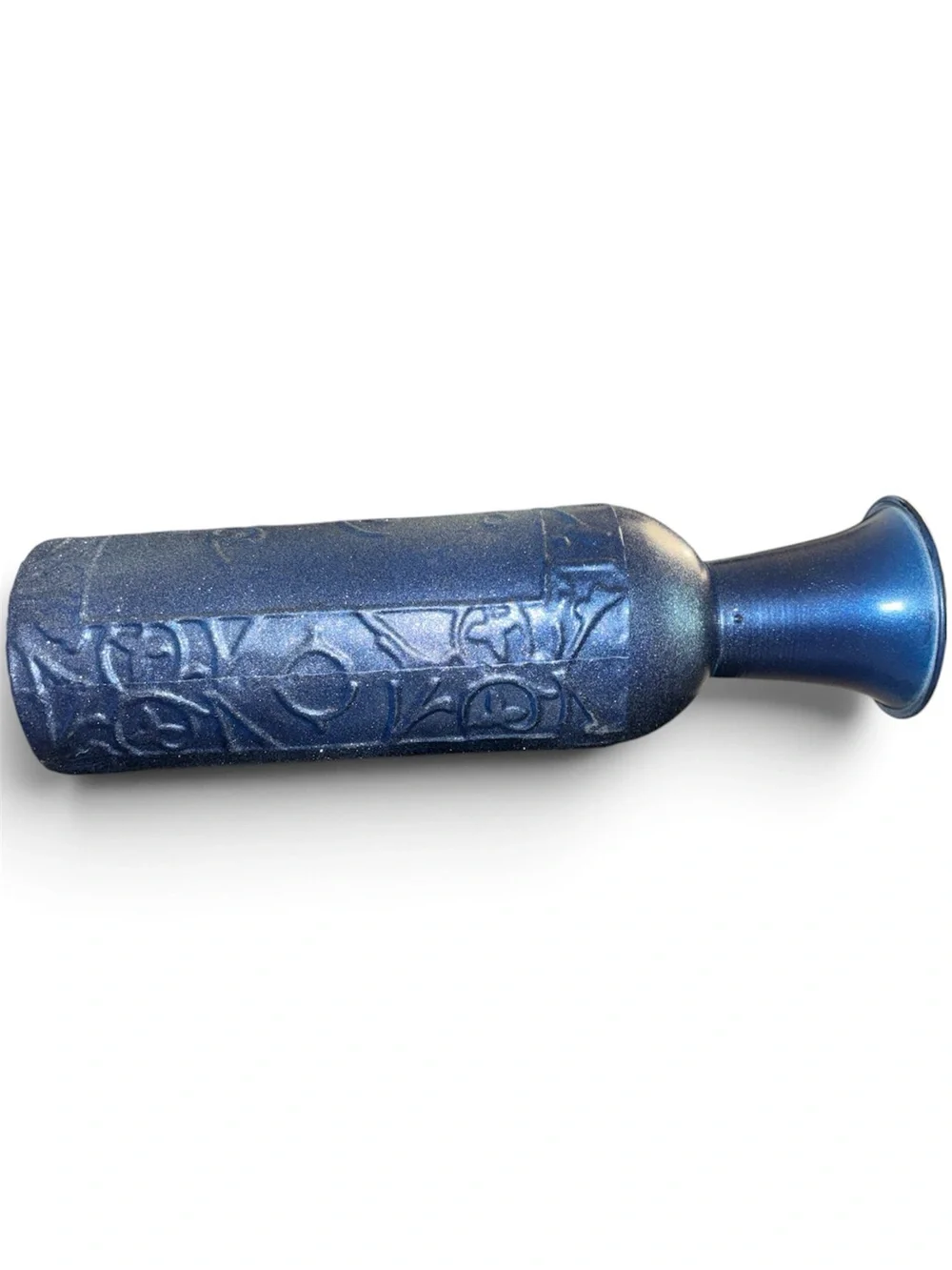 SO&SEWS Handcrafted Cobalt Blue Textured Accent Glass Vase
